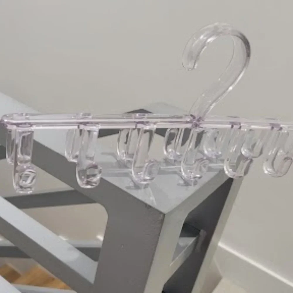 Horizontal Tie & Belt Rack Clear